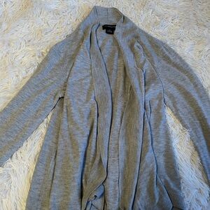 Liz Claiborne Light Gray Open Cardigan